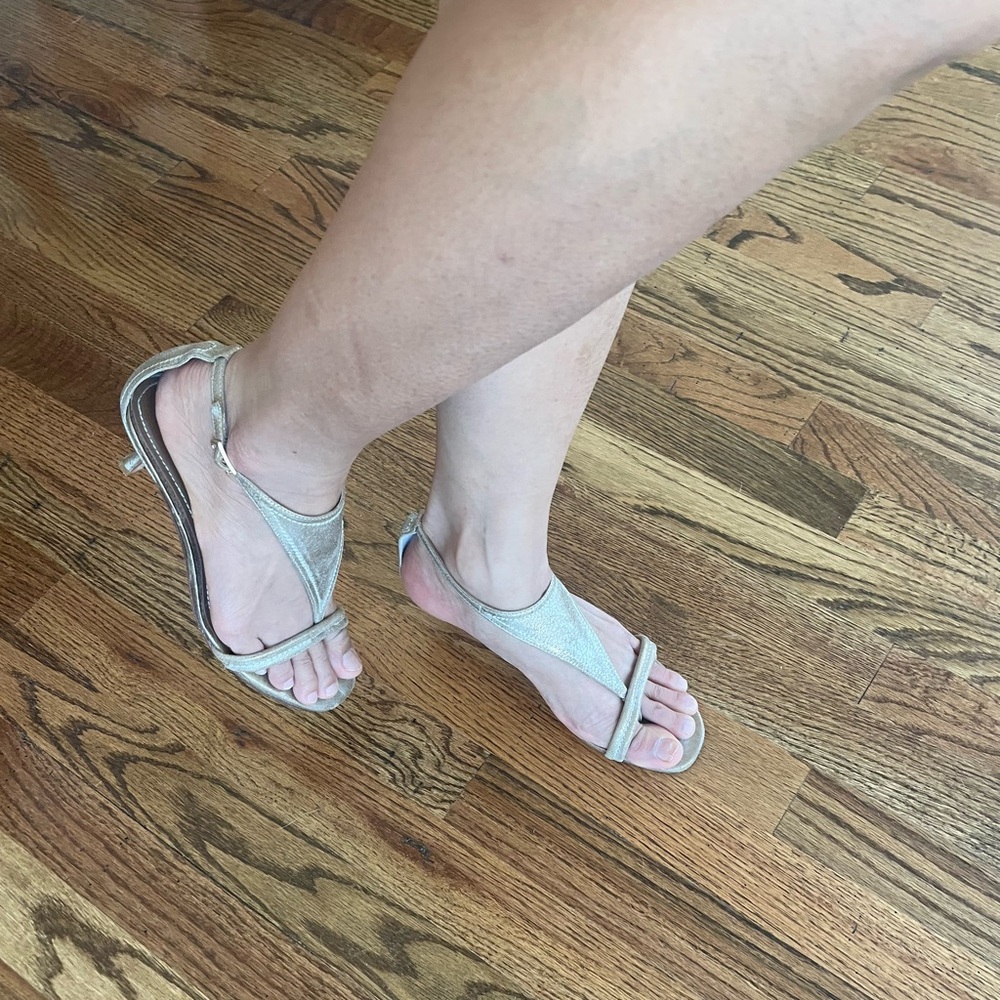 Golden heels sandals size 6M
